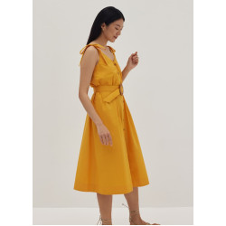 Matilde Tie Shoulder Trapeze Midi Dress