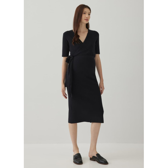 Gwyne Maternity Nursing Knit Wrap Dress