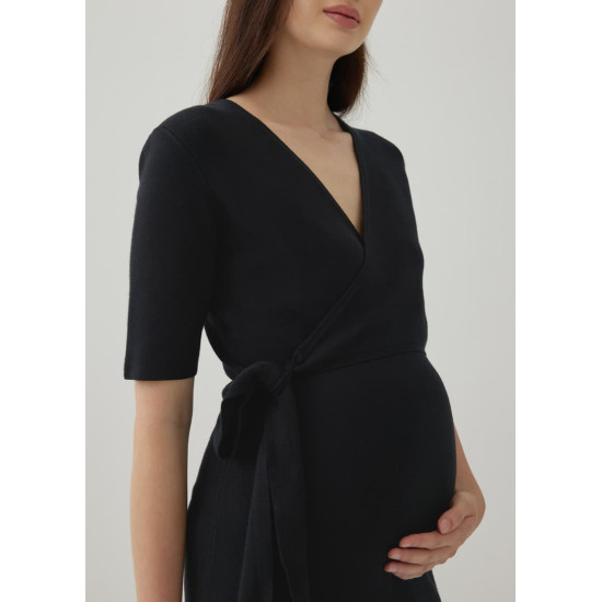 Gwyne Maternity Nursing Knit Wrap Dress