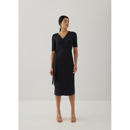 Gwyne Maternity Nursing Knit Wrap Dress