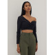 Dakota Padded Asymmetric Off Shoulder Top