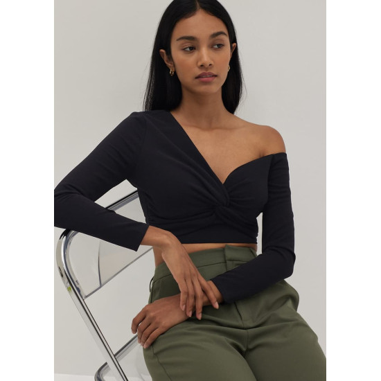 Dakota Padded Asymmetric Off Shoulder Top