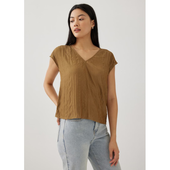 Yasmin Textured Shell Top