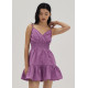 Darla Tie Shoulder Tiered Mini Dress