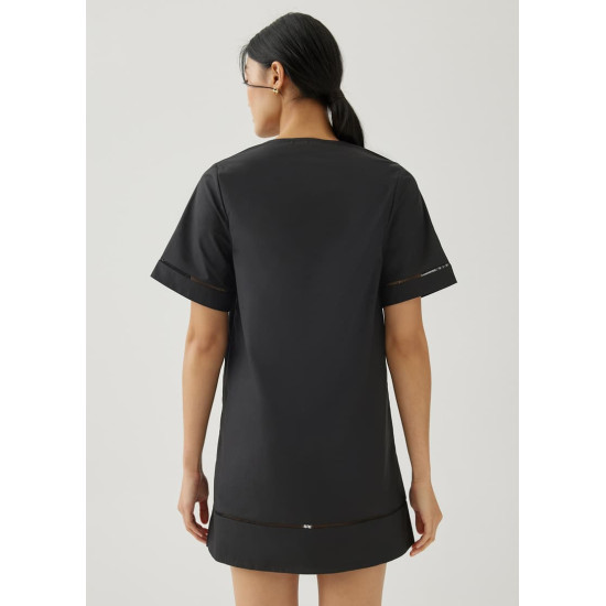 Vienne Cotton Ladder Trim Shift Dress