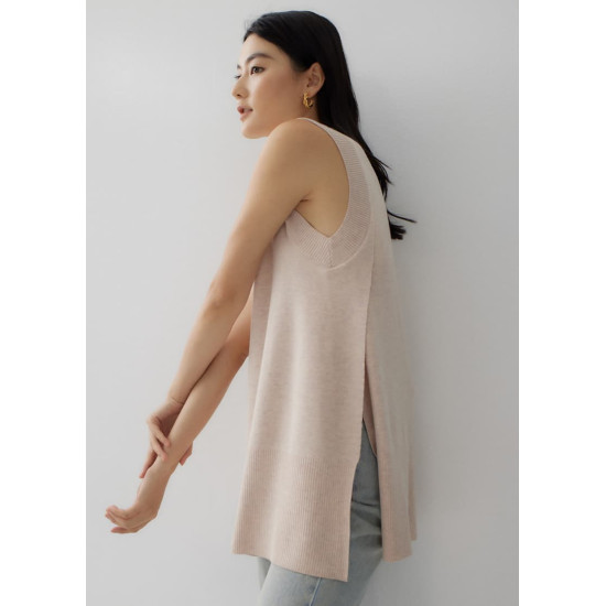 Melinda High Neck Knit Tank Top