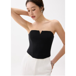 Jia Notched Bustier Top