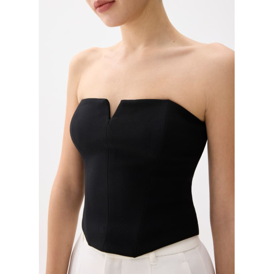 Jia Notched Bustier Top