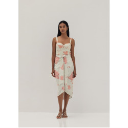 Atasha Front Wrap Skirt in Prosperous Blooms