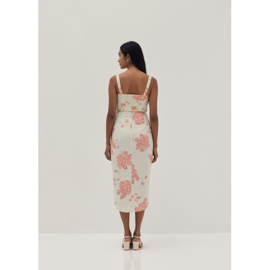 Atasha Front Wrap Skirt in Prosperous Blooms