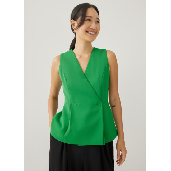 Lassie V-neck Peplum Wrap Top