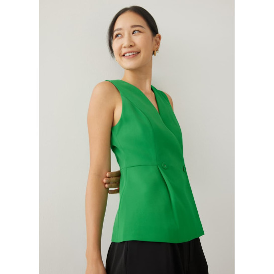 Lassie V-neck Peplum Wrap Top