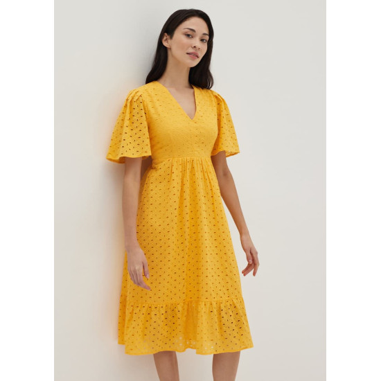 Rosaleen Padded Broderie Tie Back Dress