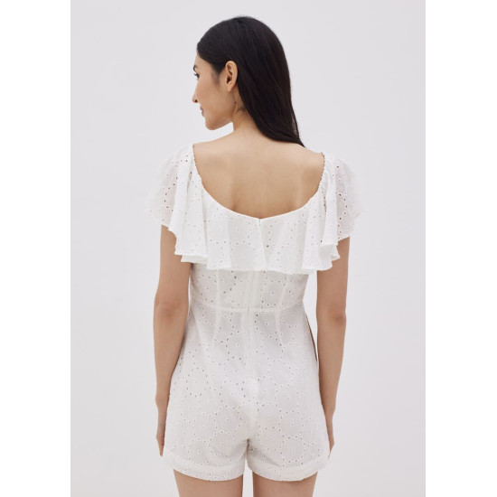 Rouda Broderie Frill Romper