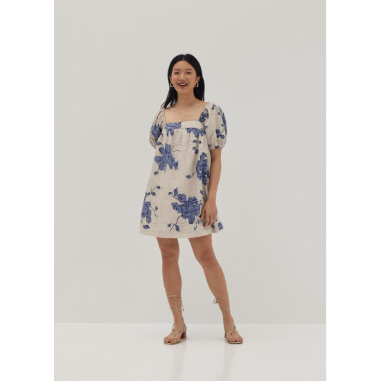 Harlan Puff Sleeve Dress in Prosperous Blooms