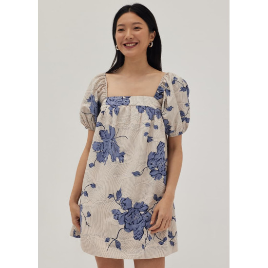 Harlan Puff Sleeve Dress in Prosperous Blooms