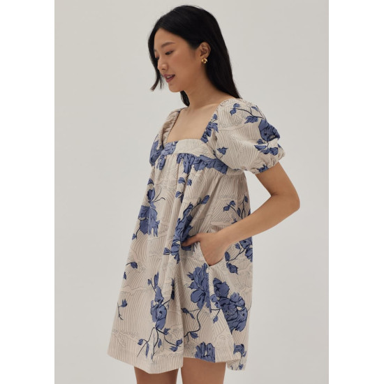 Harlan Puff Sleeve Dress in Prosperous Blooms