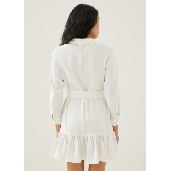 Wynn Rayon Belted Shirt Dress