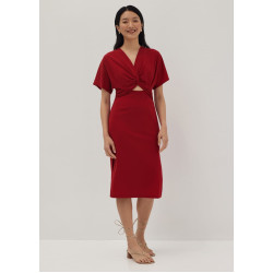 Bryna Twist Front Midi Dress