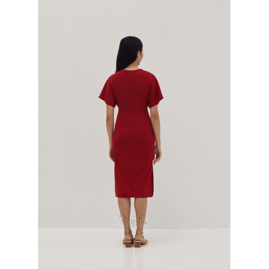 Bryna Twist Front Midi Dress