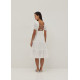 Havana Padded Broderie Tie Back Dress