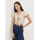 Irie Linen Knot Front Top