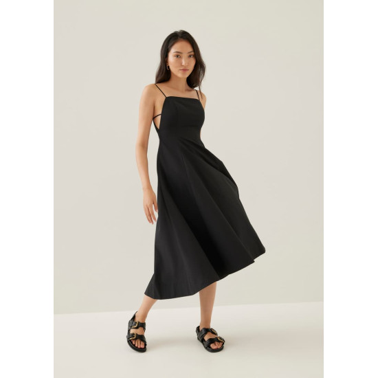 Ares Padded Fit & Flare Midi Dress