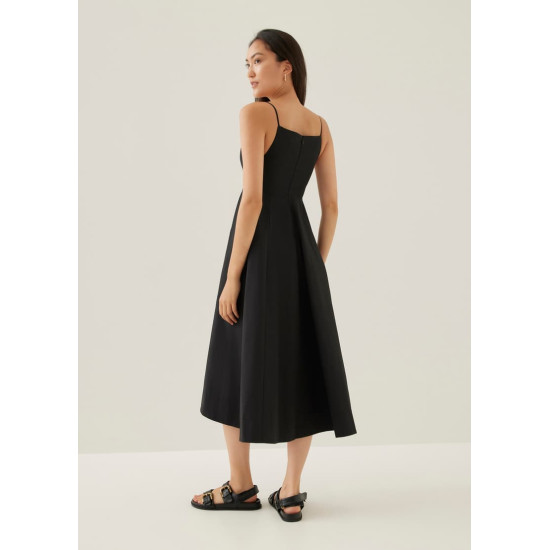 Ares Padded Fit & Flare Midi Dress