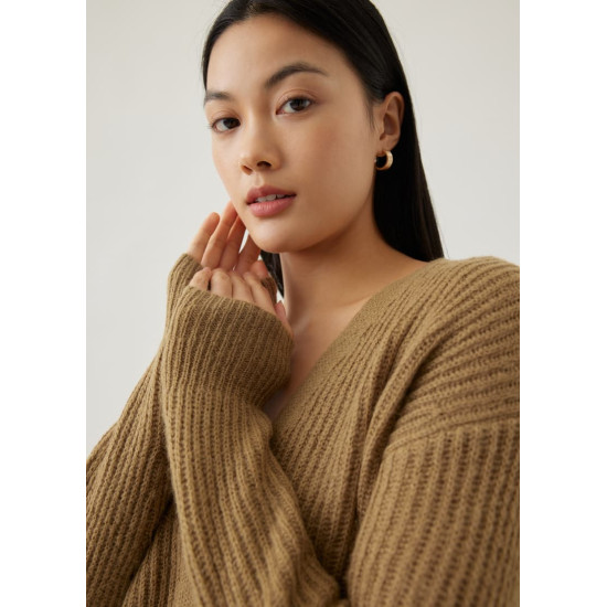 Ezra Fuzzy Yarn Crop Cardigan