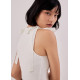 Jeanne Grosgrain Tie Shoulder Tank Top