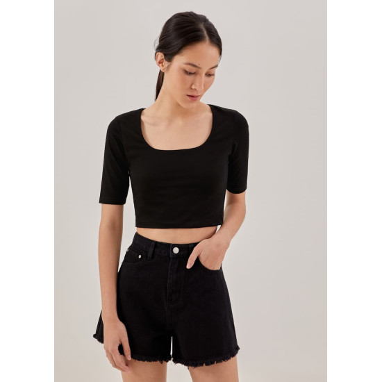 Corey Scoop Neck Crop Top