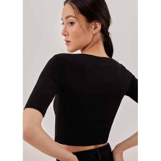 Corey Scoop Neck Crop Top