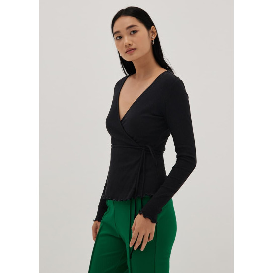 Gracelyn Brushed Ballet Wrap Top