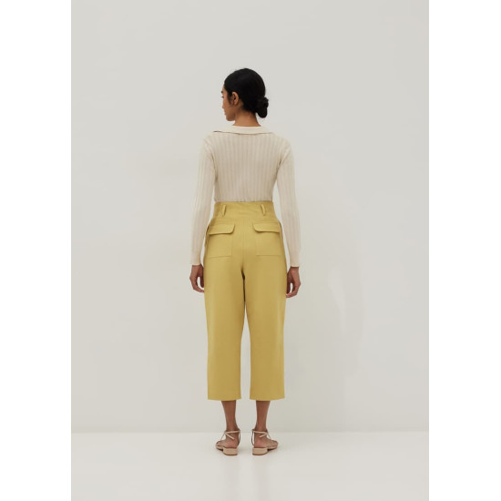 Coretta Tapered Cotton Twill Pants