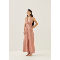 Jennett Padded Iridescent Wide Leg Jumpsuit