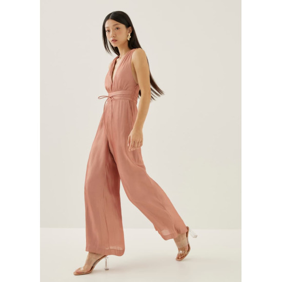 Jennett Padded Iridescent Wide Leg Jumpsuit