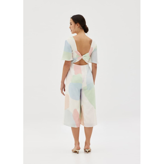 Parina Twist Back Jumpsuit in Serendipity