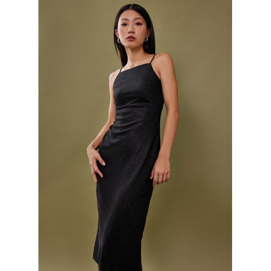 Gyla Straight Neck Column Maxi Dress