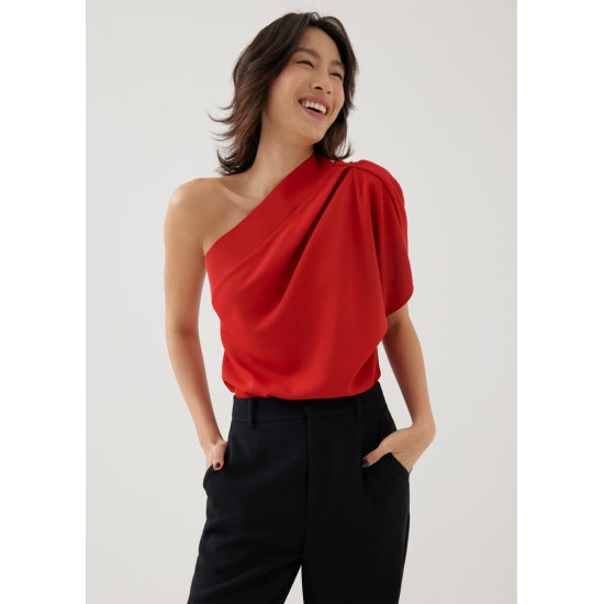 Jonan Asymmetric Drape Blouse