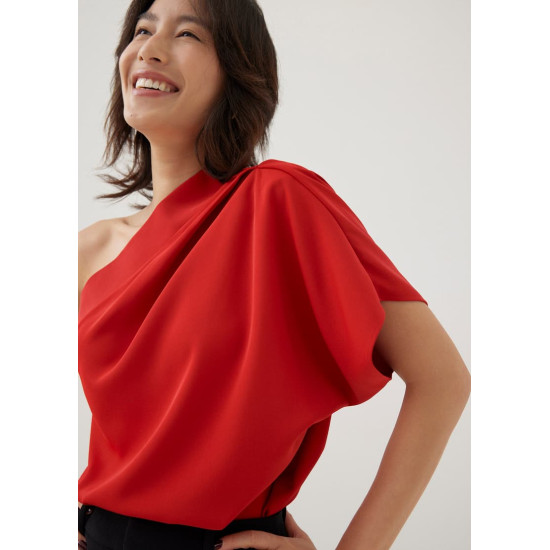 Jonan Asymmetric Drape Blouse