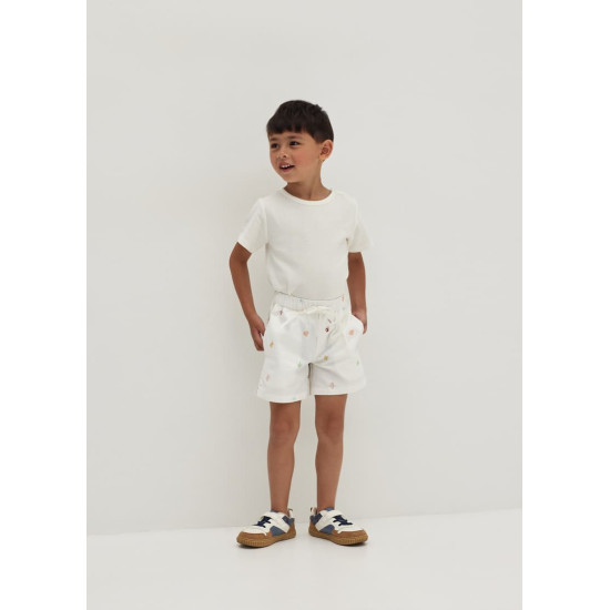 Keaira Elastic Cotton Twill Unisex Shorts in Tidal Daydream