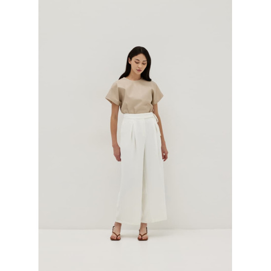 Cosette Pleated Tie Waist Culottes