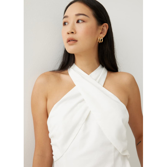 Analisse Linen Halter Neck Dress