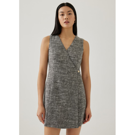 Cheyanne Tweed Wrap Dress