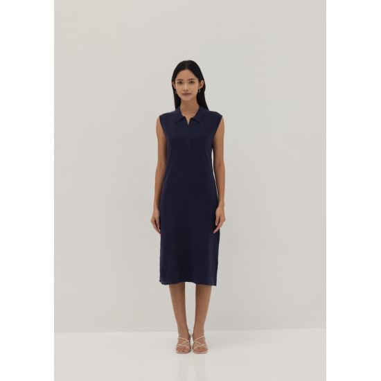 Gabby Collared Knit Midi Dress