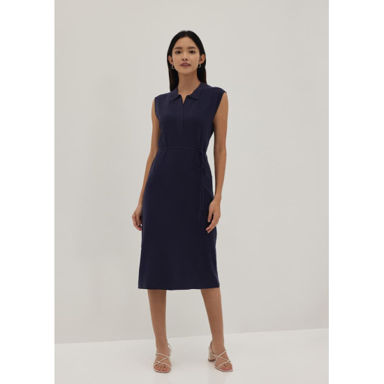 Gabby Collared Knit Midi Dress