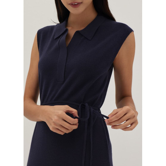 Gabby Collared Knit Midi Dress