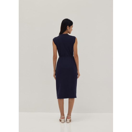 Gabby Collared Knit Midi Dress