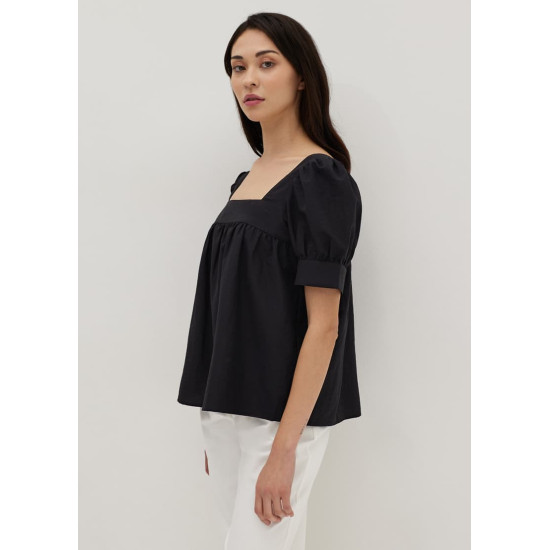 Kollyn Babydoll Puff Sleeve Top