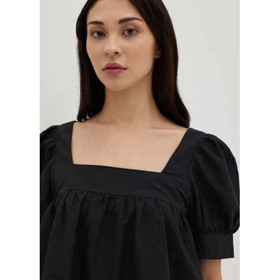 Kollyn Babydoll Puff Sleeve Top